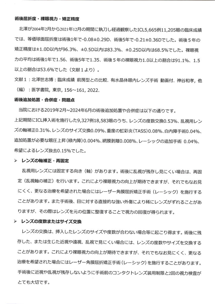 アイクリニック東京ICLICL挿入術の説明