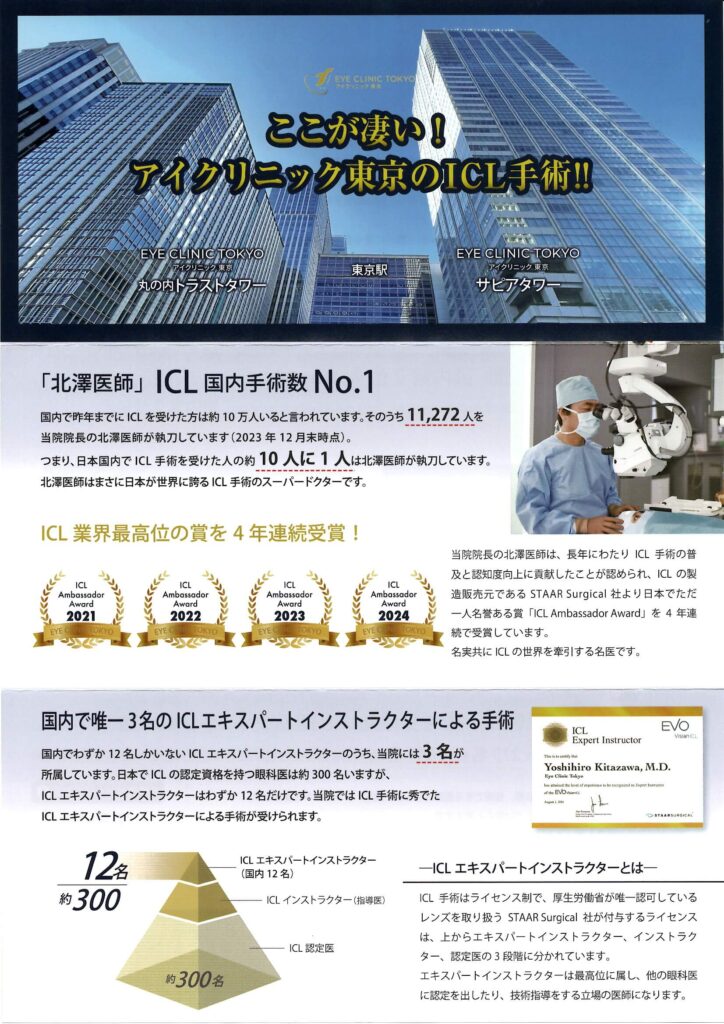 アイクリニック東京リーフレット（表）